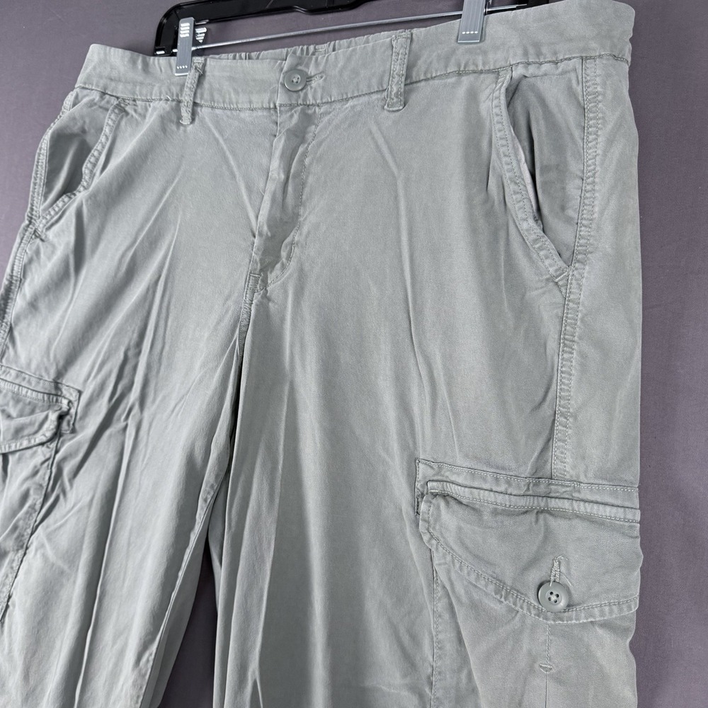 American Eagle Outfitters Women's Gray Twill Cargo Pants Stretch Pockets 16R